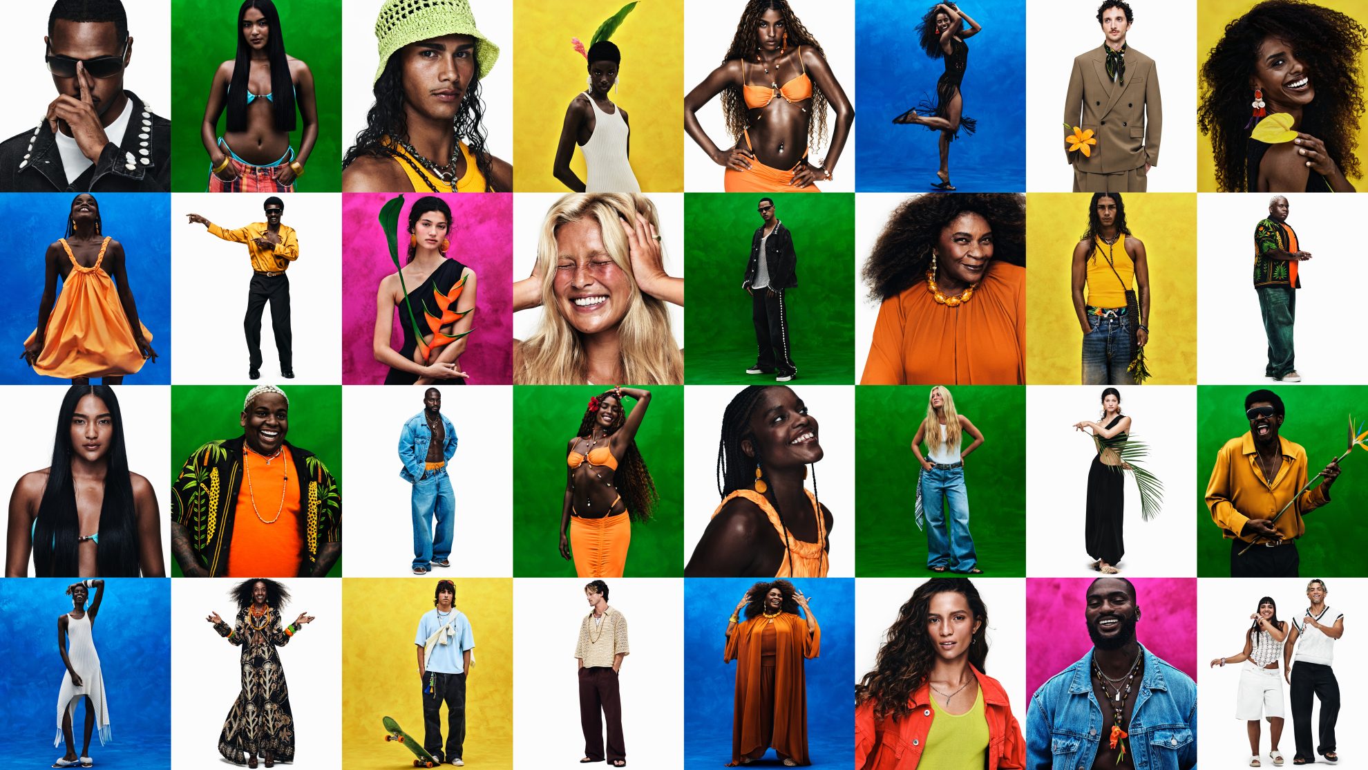 Grid of Brazilian models and creatives